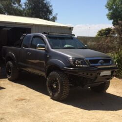 Toyota N70 Hilux Windscreen Mounting Brackets to Suit 50” Curved LED Light Bar