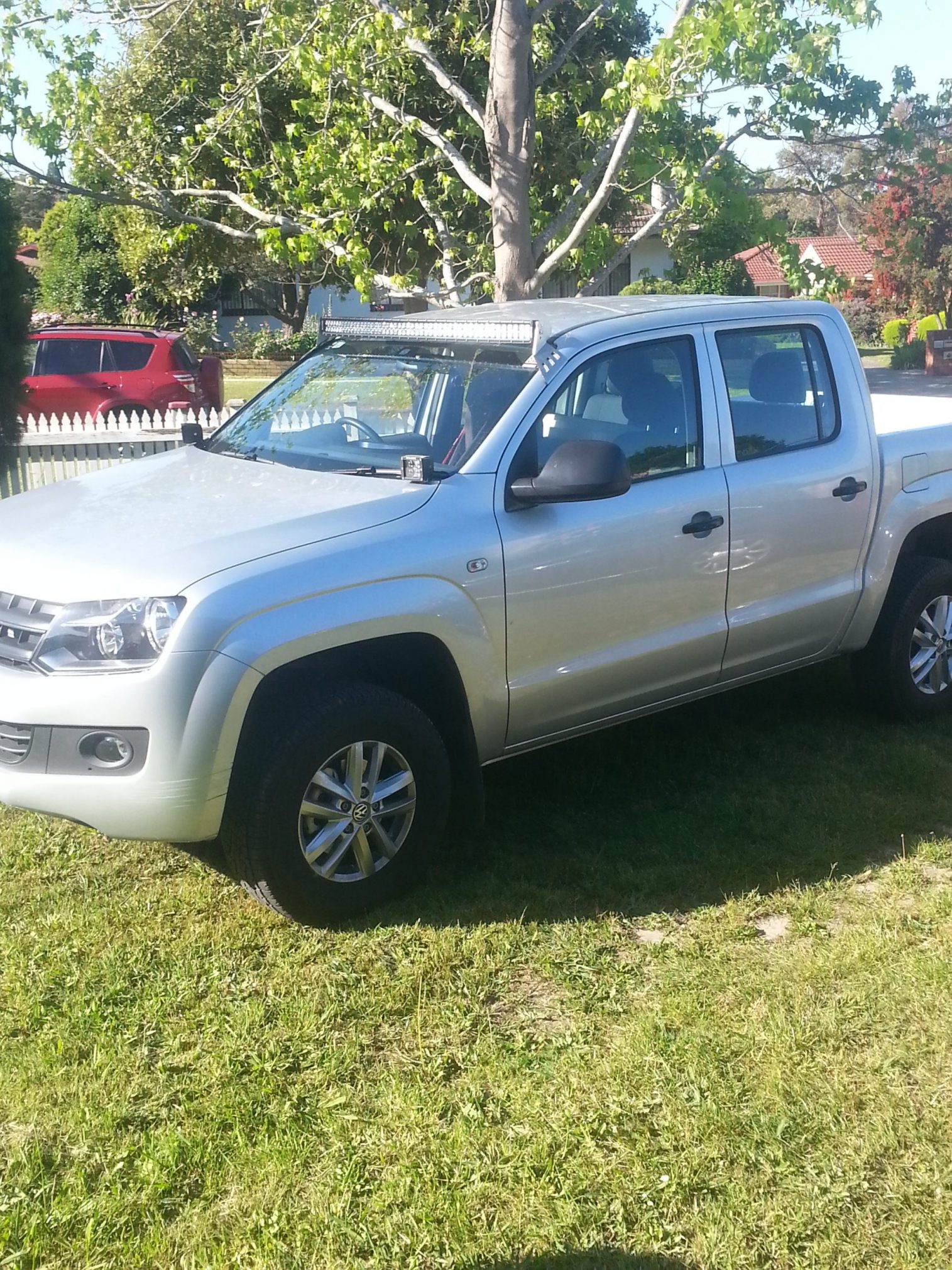 Volkswagen Amarok 50 inch Curved Light Bar Windscreen Mount Brackets Black or Stainless Bullseye Products 4x4 Lilydale Melbourne Australia