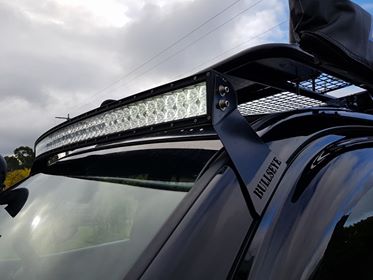 Toyota Landcruiser Prado 120 50 inch Curved Light Bar Windscreen Mount Brackets Black or Stainless Bullseye Products 4x4 Lilydale Melbourne Australia