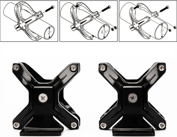 Bull Bar Tube Mounts - X-Type (Pair)