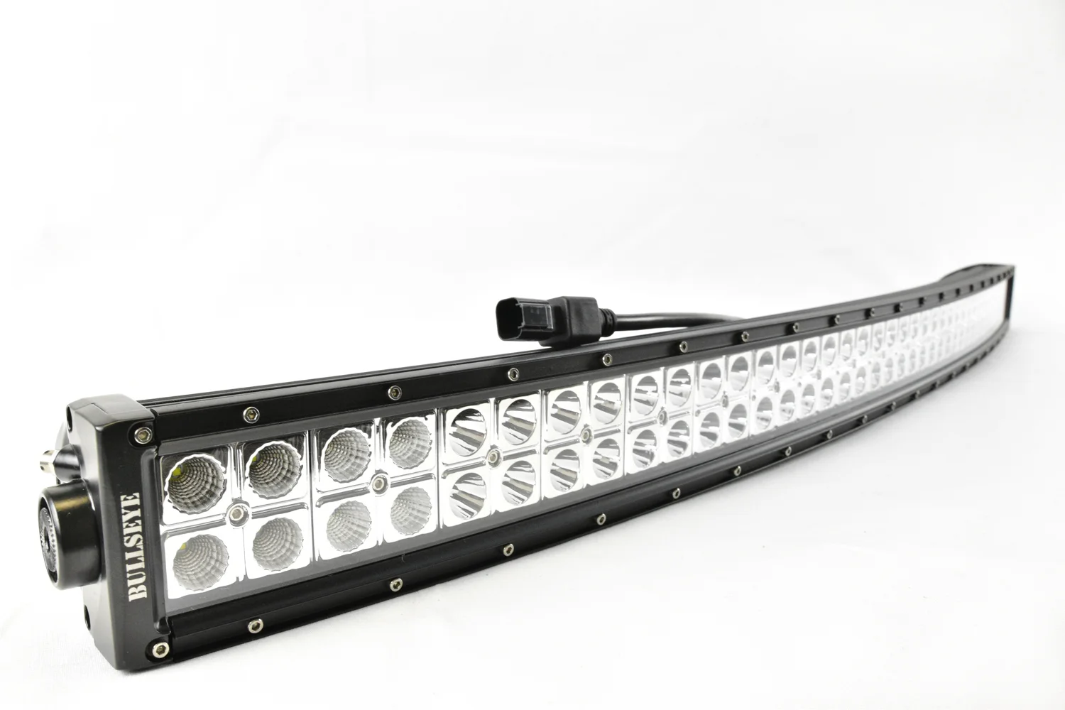 240w Dual Row 42 Curved LED Light bar 6000k Bright White Light Bullseye Products 4x4