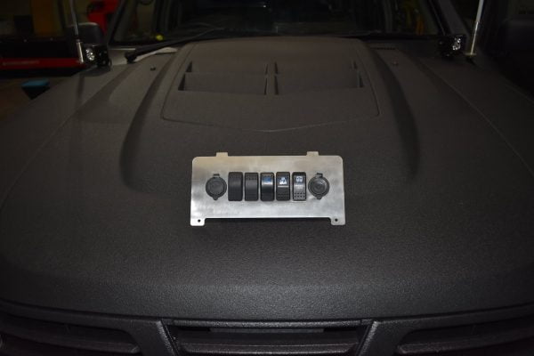 Nissan GU Patrol Lower Dash Panel - for 5 x Switches, 2x 12W AUX Power Socket (Mount Only) Bullseye Products 4x4 Lilydale Melbourne Australia