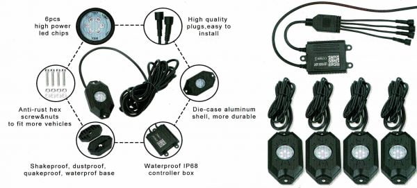 LED rock pod light colour changing Lilydale Melbourne Bullseye Products 4x4