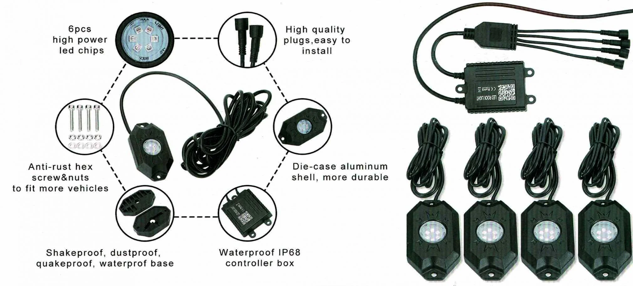 LED rock pod light colour changing Lilydale Melbourne Bullseye Products 4x4