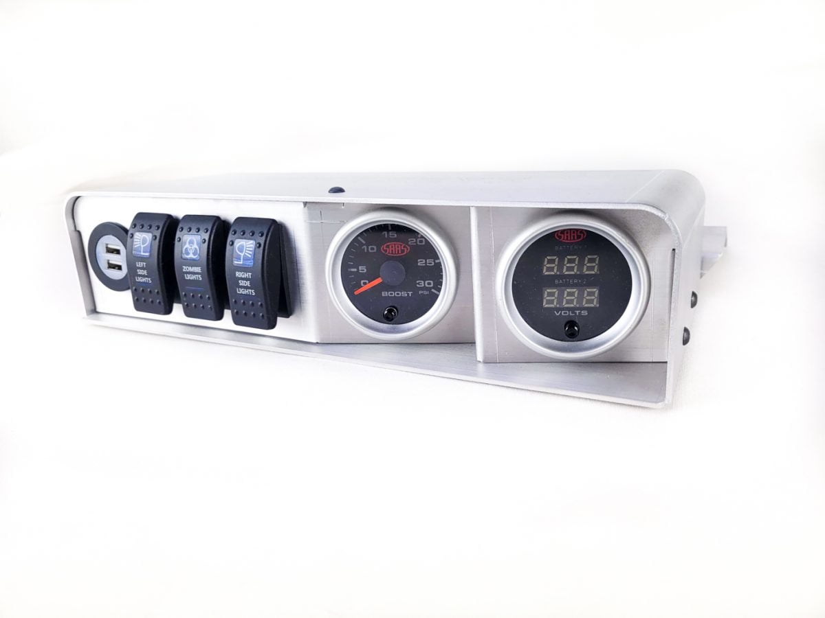 Patrol GQ Dash Pod with Gauge, Switch and 12V Input sockets