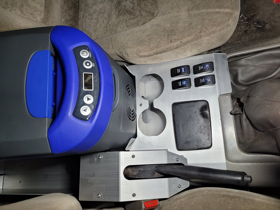 Patrol GU Fridge Console incl. Cup Holders and Switch Sockets