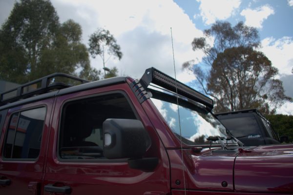 (Black) Jeep Wrangler - 50” Curved Windscreen Mounts