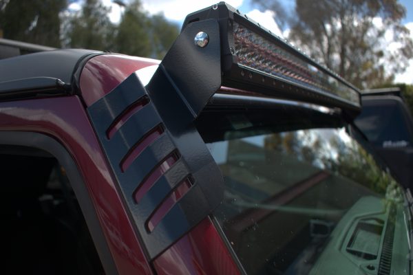 (Black) Jeep Wrangler - 50” Curved Windscreen Mounts