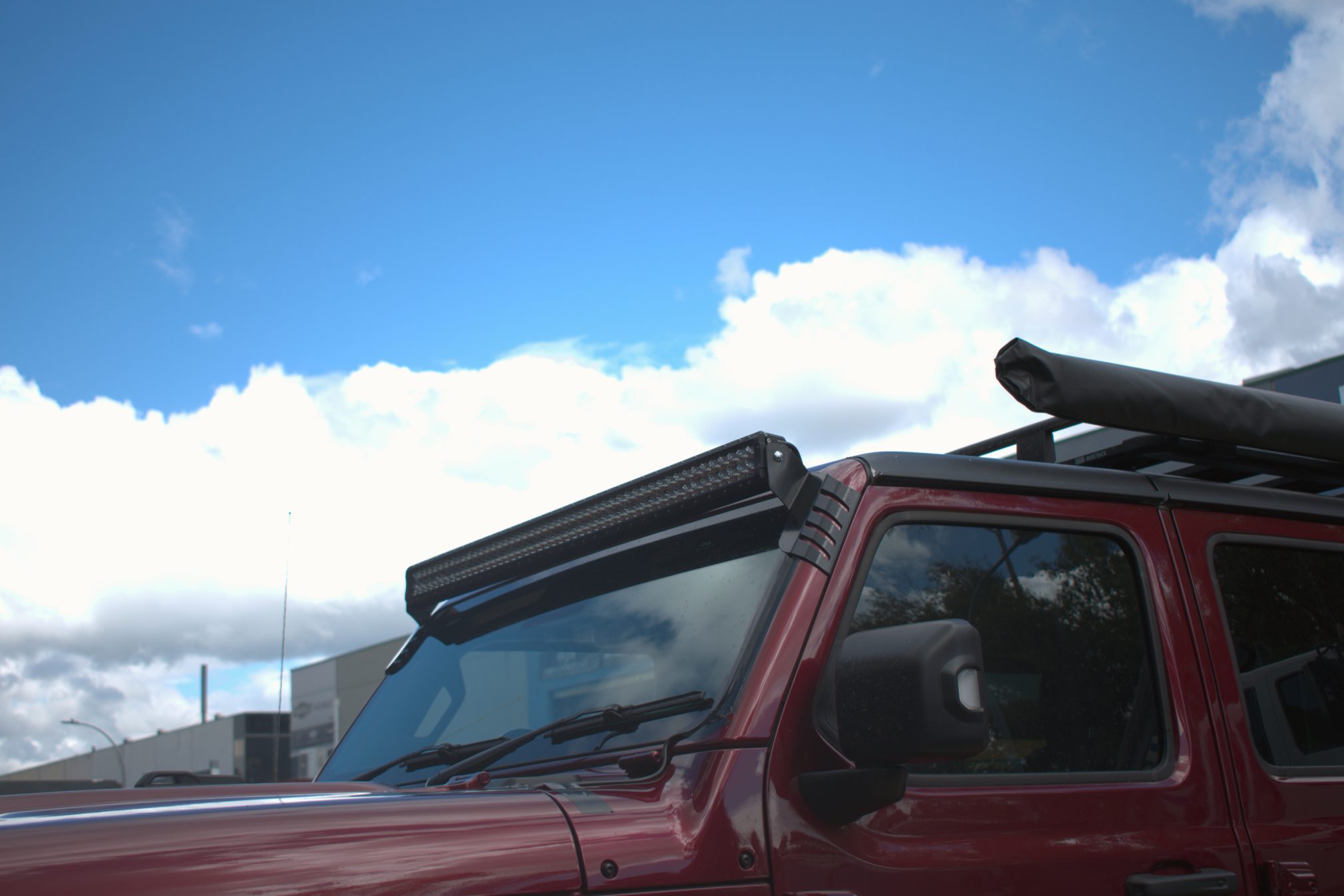 (Black) Jeep Wrangler - 50” Curved Windscreen Mounts