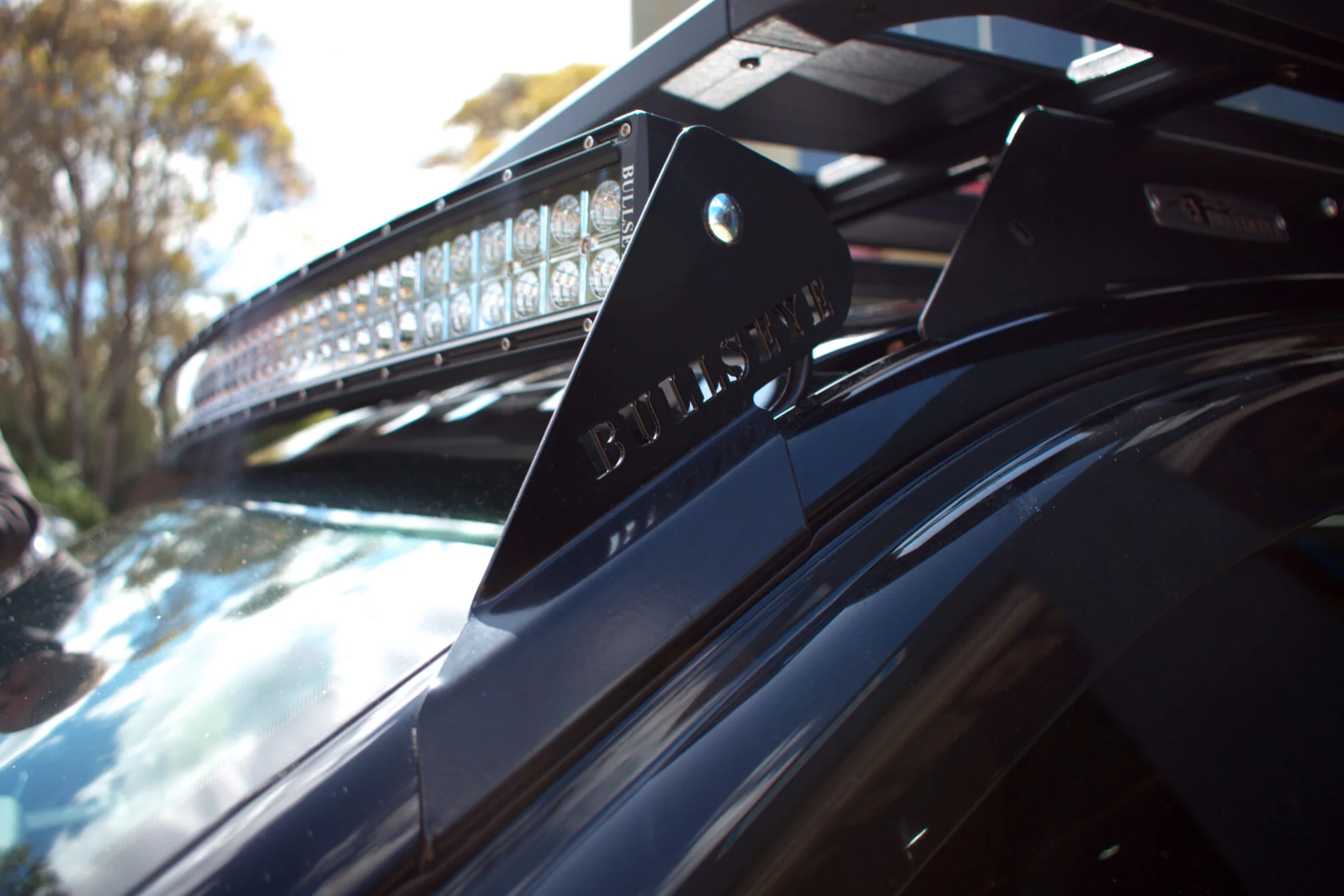 (Black)Ford Next Gen Ranger 50" Curved Windscreen Mounting Brackets